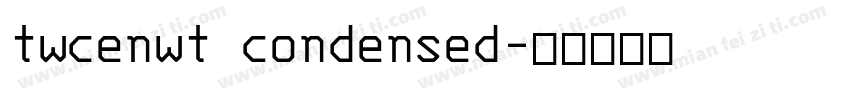 twcenwt condensed字体转换